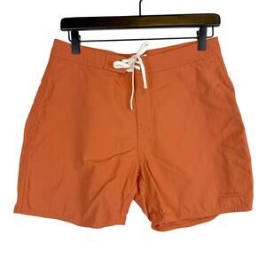 Saturdays New York City Mens Swim Trunks Orange Nylon 5” - 29